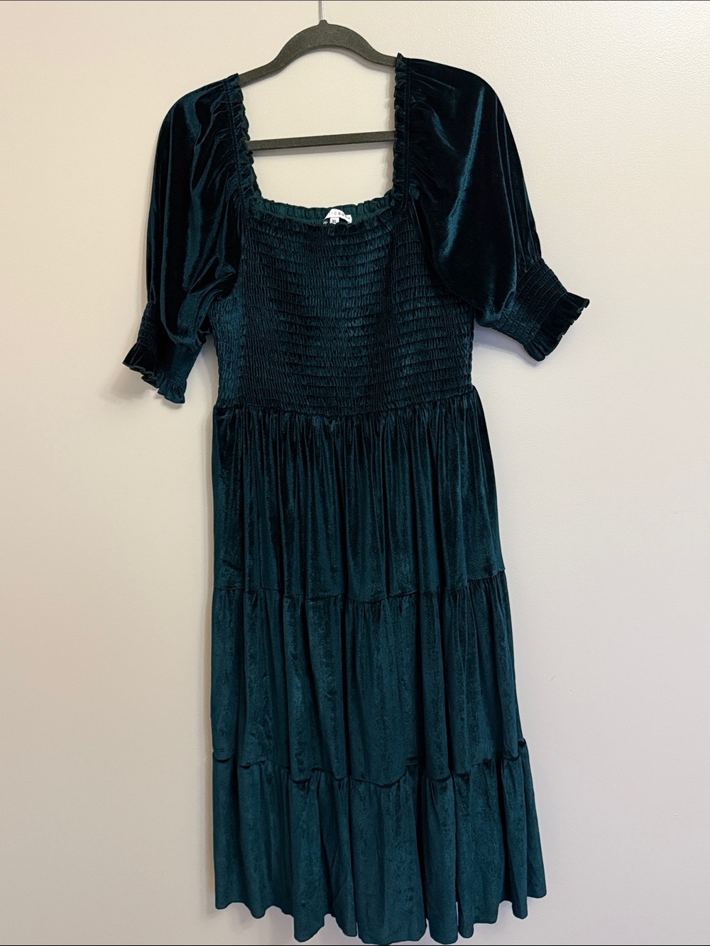 Baltic Born Teal Velvet Maxi Dress